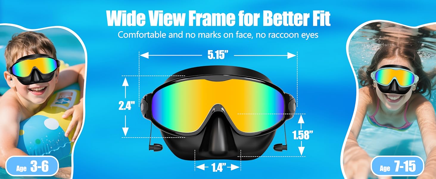 wide view swim goggles