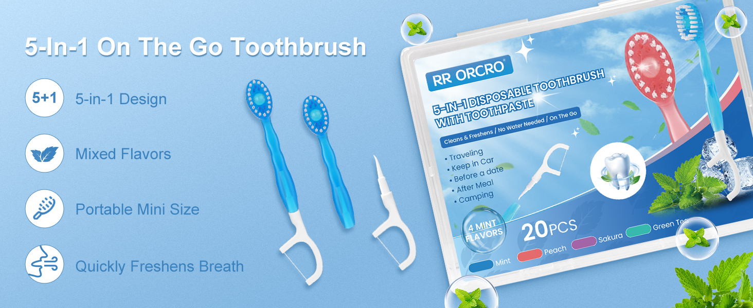 disposable toothbrushes with toothpaste