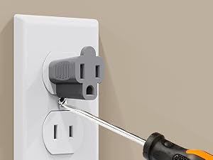 Prong Converter, Polarized Grounding Plug Adapter for Home Office Travel