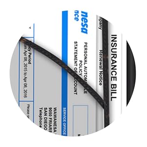marble gray car documents holder, auto registration and insurance card holder