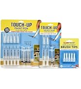Slobproof Refillable Touch-Up Paint Pen 2 in 1 Pack & 5 in 1 Pack & Replacement Brush Tips 5 in 1...