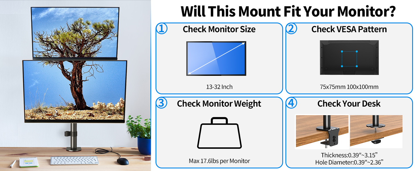 dual vertical mount