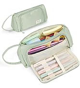 Zzrywuty Big Pencil Case,Large Capacity Aesthetic Pencil Pouch for Teen Girls Portable Pen Bag wi...