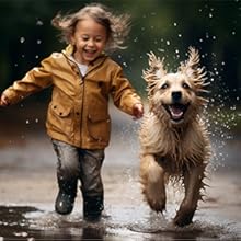 The joy that sprinkler soaker hose brings to children and pets