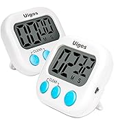 Uigos 2 Pack Digital Kitchen Timer II 2.0, Big Digits, Loud Alarm, Magnetic Backing, Stand, for C...