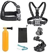 AKASO 7 in 1 Action Camera Accessories Kit for EK7000/EK7000 Pro/Brave 4/Brave 4 pro/Brave 7 LE/B...