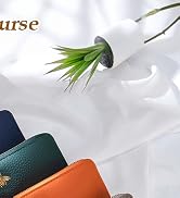 imeetu Leather Wristlet Purse for Women with Credit Card Holder, Zip Coin Pocket & Wrist Strap