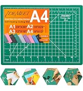Density-upgraded 9"x12" Self Healing Cutting Mat, Idemeet Rotary Sewing Mat for Crafts, 5-Ply Bla...