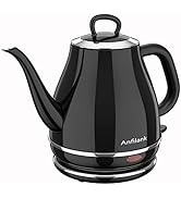 Anfilank Electric Gooseneck Kettle, 1L 1500W Fast Boil, 100% Stainless Steel BPA Free Pour-Over C...