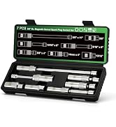 TecoTek 7 Piece 3/8-Inch Drive Magnetic Swivel Spark Plug Socket Set, Includes 9/16-Inch, 13/16-I...
