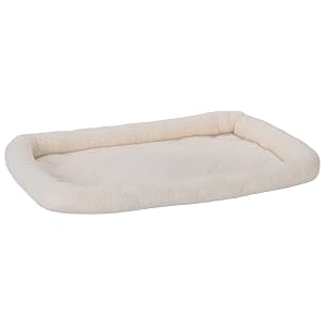 crate bolster bed cream large