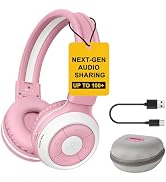 SIMOLIO Kids Bluetooth Headphones with Auracast Audio Sharing for Group Listening - Stream from O...