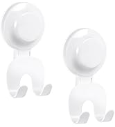 VIS'V Suction Cup Razor Holder, Shower Suction Razor Hooks for His and Hers, Removable and Reusab...