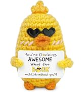 OASSIE Thank You Gifts for Coworkers Women - Positive Crochet with Card - Funny Birthday Gifts fo...