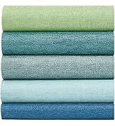 CRASPIRE 10Pcs 5 Colors 13.7x11.8In Book Cloth Line Fabric Surface Paper Backed Bookcover Noteboo...