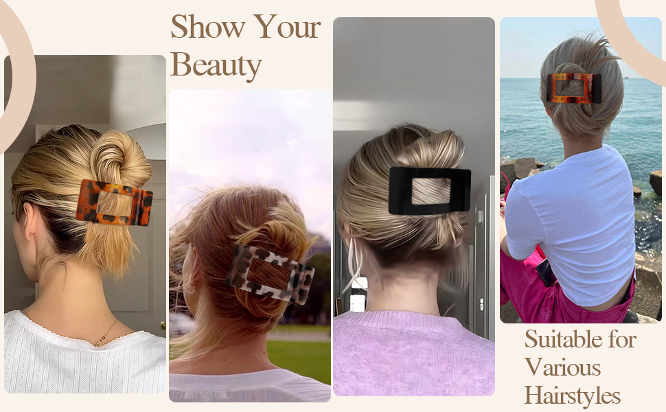 flat hair claw clips
