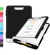 Sooez Clipboard with Storage, High Capacity Nursing Clip Board 8.5 x 11 with Pen Holder & Low Pro...
