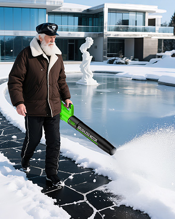 Tietoc Leaf Blower Cordless, 735CFM/200MPH Brushless Electric Leaf Blower