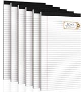 Legal Pads 8.5 x 14 Note Pads, 6 Pack Writing Pads Wide Ruled Notepads, Micro Perforated Notepad,...