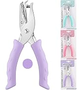 NEBURORA Hole Punch, Purple Single Hole Puncher Metal with Soft-Handled for DIY Craft Tags Clothi...