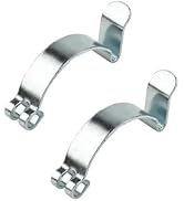 DPWOUM 2Pcs Silver Stainless steel Car Air Filter Cleaner Housing Box Lid Spring Clip Clamp Car A...