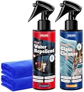 SHIELDOM Car Glass Cleaner Water Repellent Kit, Cleans & Adds Hydrophobic Protection, Streak-Free...