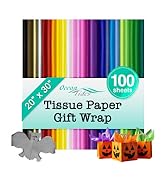 Ocean Tides Tissue Paper for Gift Wrapping (100 Sheets) 25 Assorted Colors, Gift Bags, Packaging,...