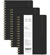 Ouzoustate Lined Spiral Notebook 3Pcs A5 Hardcover Journal 160 Pages-5.67