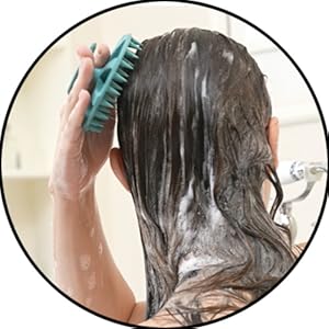 wet scalp brush hair wash scrubber