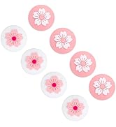 GORGECRAFT 8Pcs 2 Colors Switch Joycon Thumb Grip Caps Flower Joystick Cover Soft Silicone Protec...