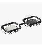 2 Soap Dishes Holder Shower Soap Bar Holder for Shower Wall, Soap Holder for Bathroom, Rustproof ...