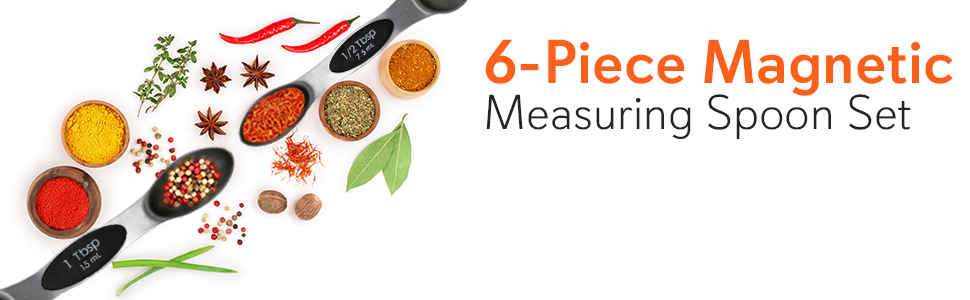 magnetic measuring spoons;measuring spoons magnetic;nesting measuring spoons;magnetic measuring cups