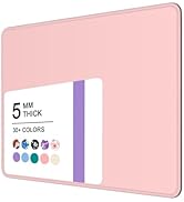 Niniubye Mouse Pad, 30% Thicker Pink Computer Pad, Anti-Slip Rubber Mouse Mat with Stitched Edges...