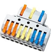 GKEEMARS 8 Pcs Electrical Wire Connectors, Compact Wire Splice Connectors Quick Terminal Blocks (...