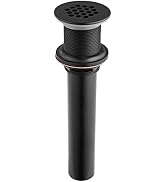 Grid Drain Strainer Assembly Without Overflow for Bathroom Sink, C.O. Plug Grid Lavatory Drain, B...