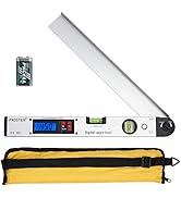 Proster 0-225° Digital Angle Finder LCD Protractor Angle Gauges Spirit Level 400mm/16 inch Vertic...