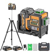 Alloyman Max 20V Laser Level with Tripod, 3x360° Self-Leveling Laser level, 3D Lazer Leveler Tool...