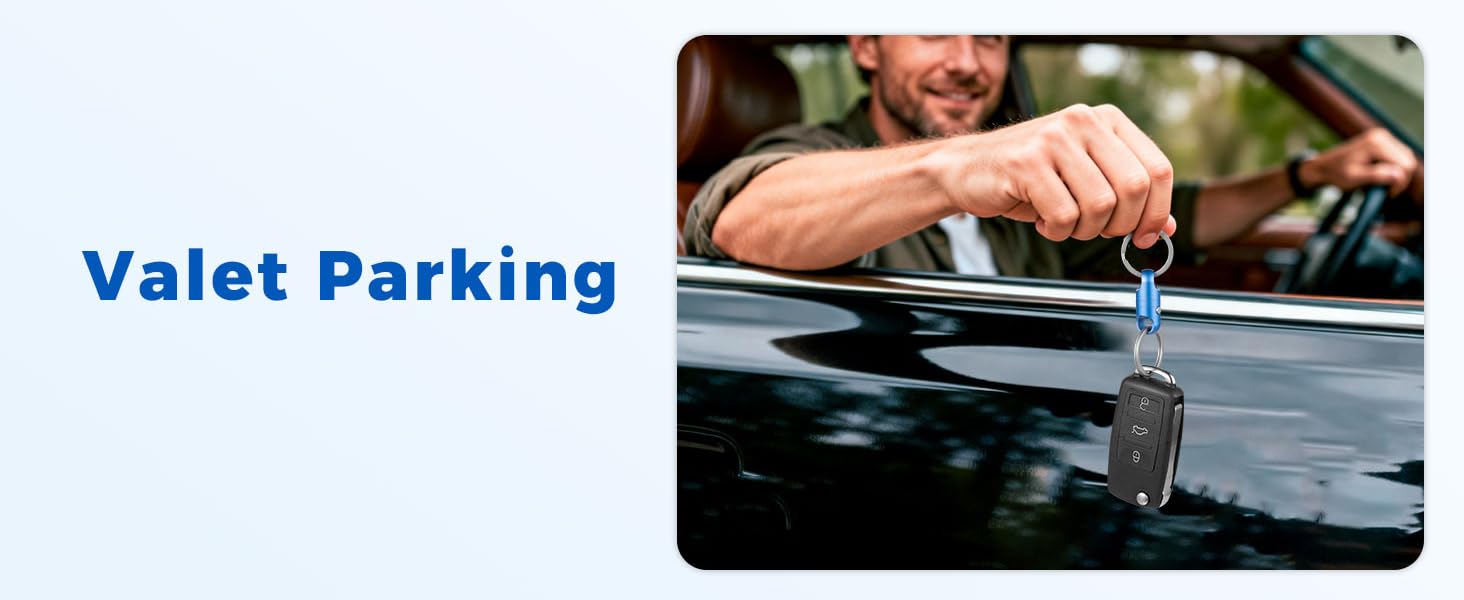 quick detach keychain for valet parking