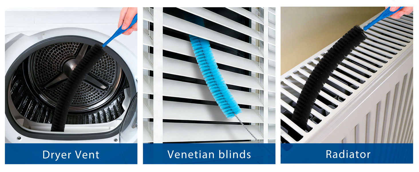 Dryer Vent Cleaner Kit, 5-Piece Flexible Dryer Vent Cleaning Brush