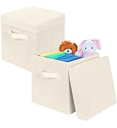 ShellKingdom Storage Bins, Foldable Fabric Storage Cubes with Lid, Clothes Storage Organizer Draw...