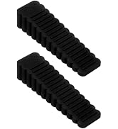 uxcell 2Pcs Door Stoppers for Bottom, 0.6 Inch Non-Slip Door Wedge Stopper, Stackable Doorstop fo...
