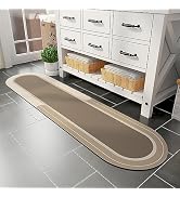 MontVoo Bathroom Rug Mat Runner Long-Bath Mat for Bathroom Non Slip Absorbent Quick Dry Thin Bath...