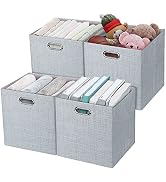 Posprica 3X Thicker Fabric Storage Cubes 13 inch Collapsible Storage Bins for Organization, Cubby...