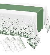 Smiry Plastic Table Cloth Disposable 3 Pack, 54 x 108 Inch Rectangle Waterproof Tablecloth, Print...