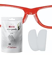 Setex Gecko Grip 1mm Anti Slip Eyeglass Nose Pads, (5 Clear Pair) USA Made, Innovative Microstruc...