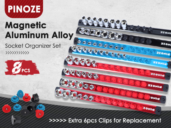 Magnetic Socket Holder Organizer Set