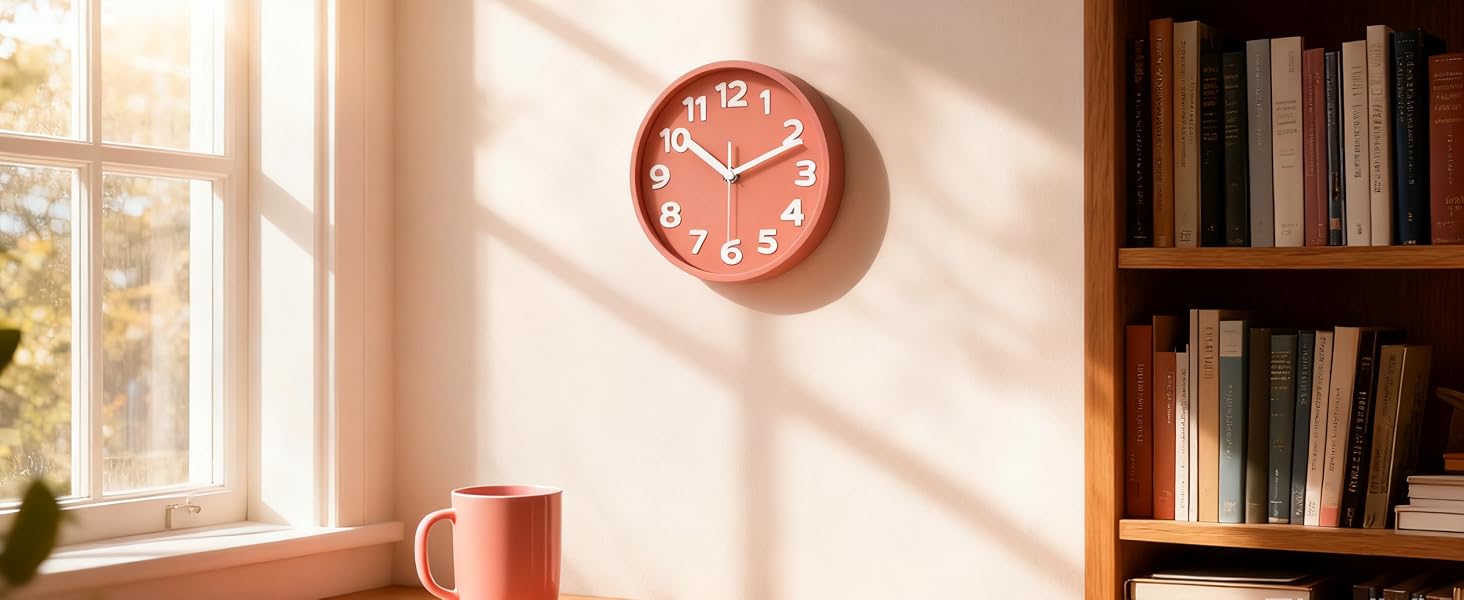 Red wall clock