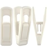 TOFIIGREM Hanger Clips for Velvet Hangers (Beige, 40 PCS), Non-Slip Plastic Clips Pant Skirt Hang...