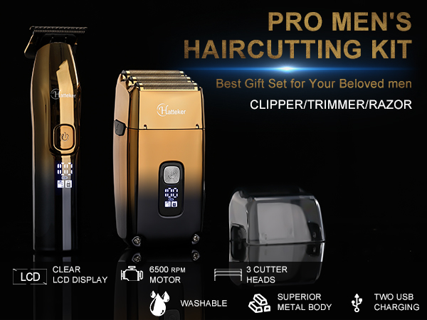 Hatteker Triple Blade Shaver and Hair Clipper 2in1