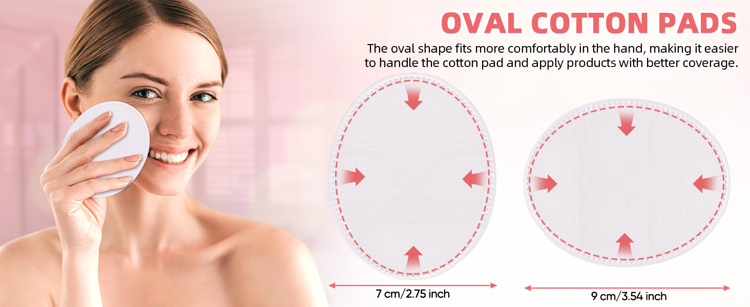 Large Size Oval Cotton Pads